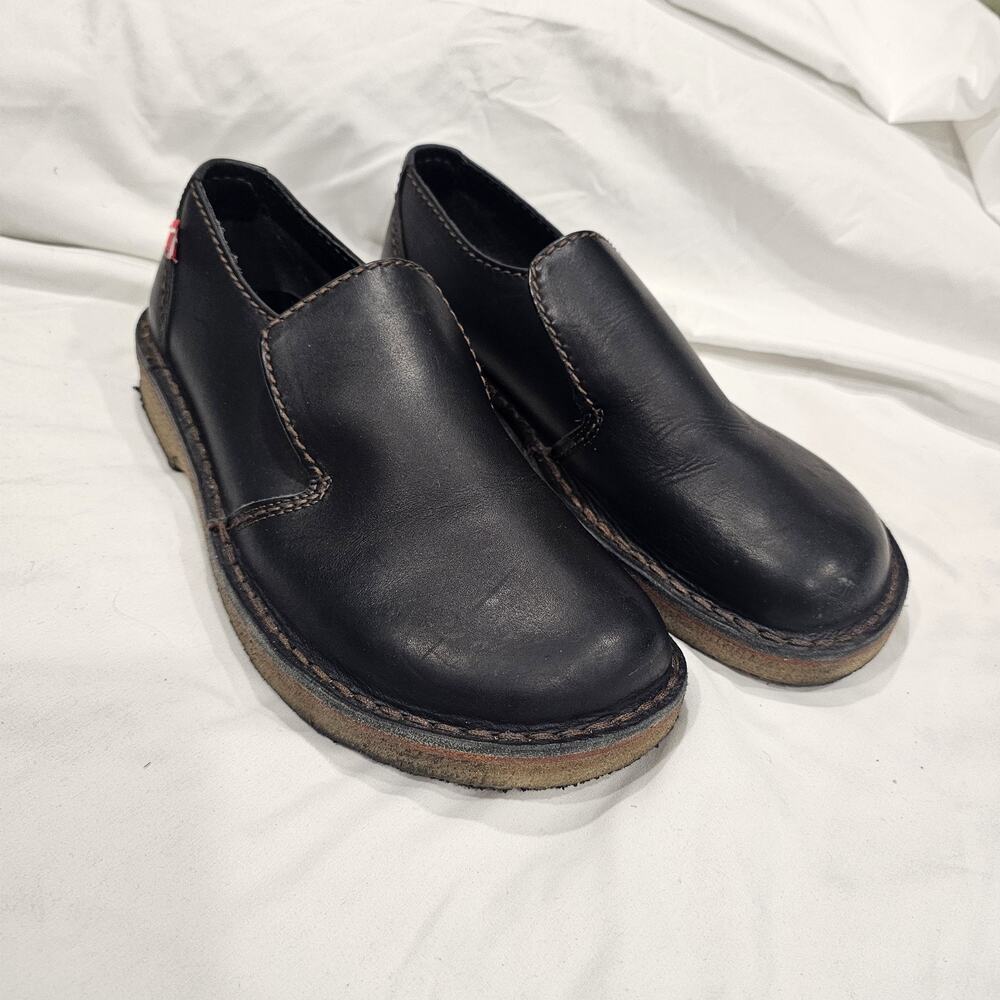 Duckfeet Falster Men's Slip On Dark BLACK Leather Shoes Size 45 US 11-11.5